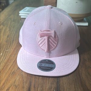Pink New Era 9FIFTY Strapback Hat Portland Timbers